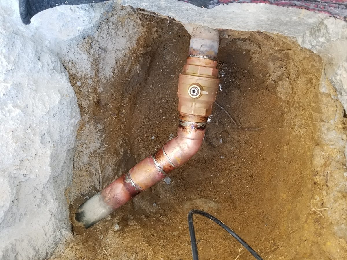 Newport Beach repipe service photo showing plumbing access, fittings, and finish planning